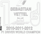 Sebastian Vettel, il più giovane pilota di F1 tre-volte campione del mondo nel 2010, 2011 e 2012