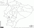 Mappa della Repubblica dell'Ecuador. Capitale: Quito. Paese sudamericano con costa nell'Oceano Pacifico
