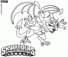 Skylander Cynder, una dragonessa con abilità sinistre. Skylanders Morti viventi