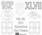 Super Bowl 2013. San Francisco 49ers vs Baltimore Ravens. Superdome, New Orleans, 3 febbraio 2013