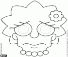 Maschera di Lisa Simpson per mascherare