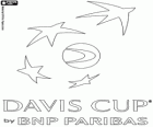 Logo di Coppa Davis con lo sponsor BNP Paribas