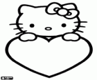 Hello Kitty con un grande cuore