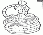 Cestino con le uova di Pasqua
