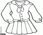 Uniforme con camicia e gonna per ragazze scout