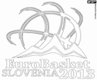 Logo EuroBasket 2013 Slovenia. Campionati Europei Pallacanestro 2013. FIBA Europe