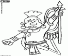 Un guerriero dell'antico impero azteco