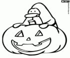 Halloween in Club Penguin, un pinguino con una zucca di Halloween