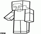Steve da Minecraft. Il personaggio che il giocatore controlla
