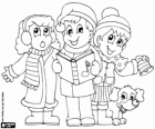 Bambini che cantano canzoni di Natale