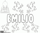 Emilio, nome di origine latina, derivato da Aemilius. O un nome di origine greca, derivato da Aimilios