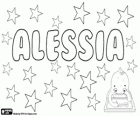 Alessia, nome di origine greca. È anche una forma abbreviata di Alessandra