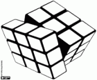 Il cubo di Rubik, puzzle tridimensionale nel processo di risoluzione