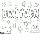Brayden, nome di origine gaelica. Variante di Braden, il suo significato è discendente di Bradán