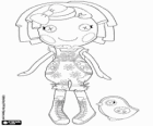 Dot Starlight da Lalaloopsy con il suo animale domestico, un uccello