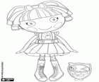 Bea Spells-A-Lot da Lalaloopsy con il suo animale domestico, un gufo