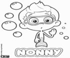 Nonny, un bambino intelligente con la sua maschera subacquea. Bubble Guppies