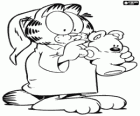 Garfield e Pooky pronti per andare a dormire