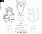 Real Madrid vs Atletico Madrid. Finale di UEFA Champions League 2013-2014. Estádio da Luz, Lisbona, Portogallo