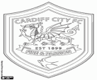 Emblema del Cardiff City F.C., squadra di calcio da Cardiff, città gallese. The Bluebirds