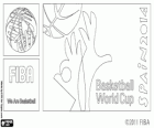 Logo di Campionato mondiale di pallacanestro 2014. Campionato FIBA ospitato da Spagna