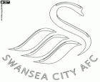 Emblema dello Swansea City A.F.C. Squadra di calcio gallese, il suo soprannome è i cigni, The Swans