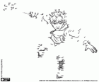 Unire i puntini per disegnare Jack Frost. Un personaggio di Le 5 leggende