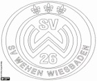 Logotipo di SV Wehen Wiesbaden. Società calcistica Taunusstein, città di Hessen
