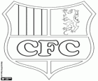 Distintivo di Chemnitzer FC. Società calcistica sulla città di Chemnitz, Sachsen