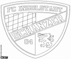Emblema della FC Ingolstadt 04. Club di calcio di Ingolstad, città della Baviera