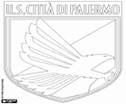 Distintivo di US Palermo. Club di calcio nella città di Palermo, capitale della Sicilia