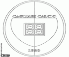 Emblema del Cagliari Calcio. Squadra di calcio della capitale della Sardegna, Cagliari