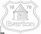 Logo di Everton F.C.. Clube calcistica di Liverpool, con i soprannomi di The Toffees e The Blues