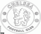 Distintivo di Chelsea FC. Club di calcio di Fulham, Londra. Conosciuto anche come i blu, The Blues