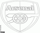 Emblema dell'Arsenal FC. Società calcistica di Holloway, Londra. Essi hanno il soprannome degli artiglieri, The Gunners