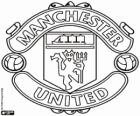 Logo dil Manchester United FC. Squadra di calcio di Old Trafford, Manchester. Conosciuto come i diavoli rossi, The Red Devils