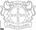 Emblema del Bayer 04 Leverkusen. Squadra di calcio di Leverkusen, città della Renania settentrionale-Vestfalia