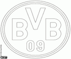 Distintivo del Borussia Dortmund. Club sportivo a Dortmund, città della Renania settentrionale-Vestfalia