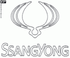 Logo di SsangYong, marca di automobili, Corea del sud