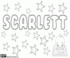 Scarlett, nome di origine inglese. Variante di Scarlet
