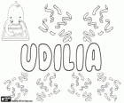 Udilia, nome con diverse possibili origini. Udilia, variante di nomi come Odilia e Odelia