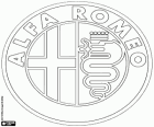 Logo di Alfa Romeo, marchio italiano di auto di lusso