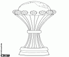 Il trofeo della Coppa delle Nazioni Africane. Coppa d'Africa, competizione di calcio con squadre nazionali organizzato dalla CAF, la Confederazione Africana di calcio
