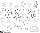 Wesley, nome di origine inglese, con diverse origini. Forma abbreviata del nome Wesleydale