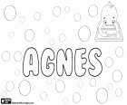 Agnes, nome di origine latina che deriva da Agnus, che significa agnello. Agnes, nome di origine greca derivata da Hagne, il cui significato è puro