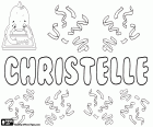 Christelle, variante francese di Christine, Cristina. Nome di origine latina, derivato da Christinus, il suo significato è seguace di Cristo