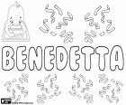 Benedetta, nome di origine latina. Benedetta, nome femminile italiano che corrisponde al nome maschile Benedetto. Nome che deriva dal latino benedictus