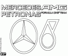 Logo di AMG Mercedes Petronas F1 Team, scuderia di Formula 1