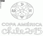 Il logo della Copa America del 2015. La competizione di calcio tra squadre nazionali dell'America del sud dall'11 giugno al 4 luglio in Cile