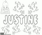 Justine, nome per bambina in inglese, francese, tedesco, norvegese e olandese. Justine, un nome derivato dal latino Iustina